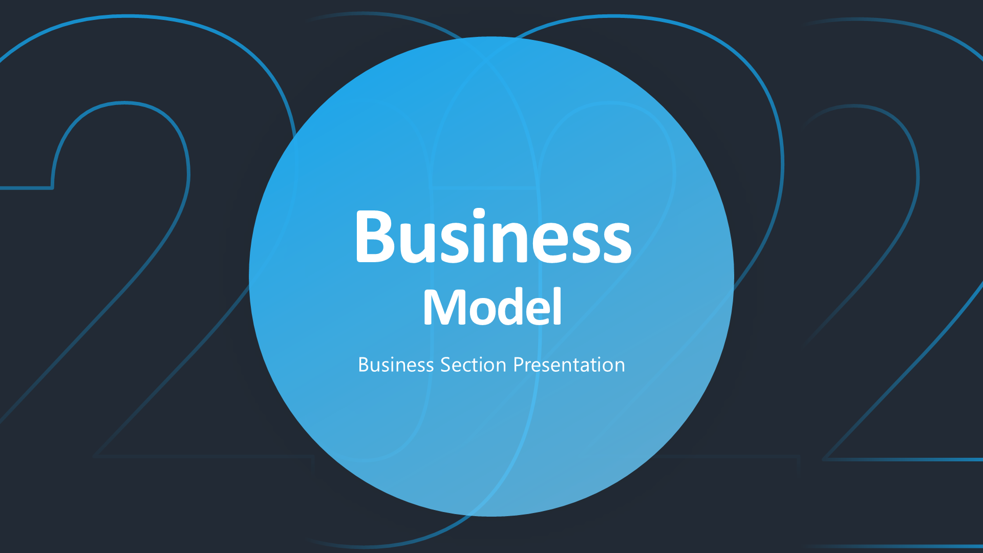 (dark) Business Model slide 1